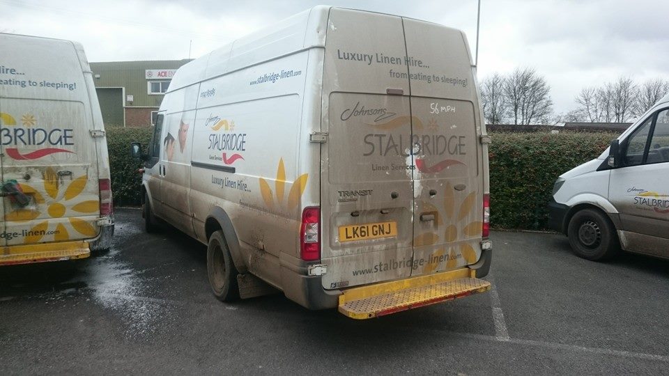Stalbridge Linen vans ready for cleaning
